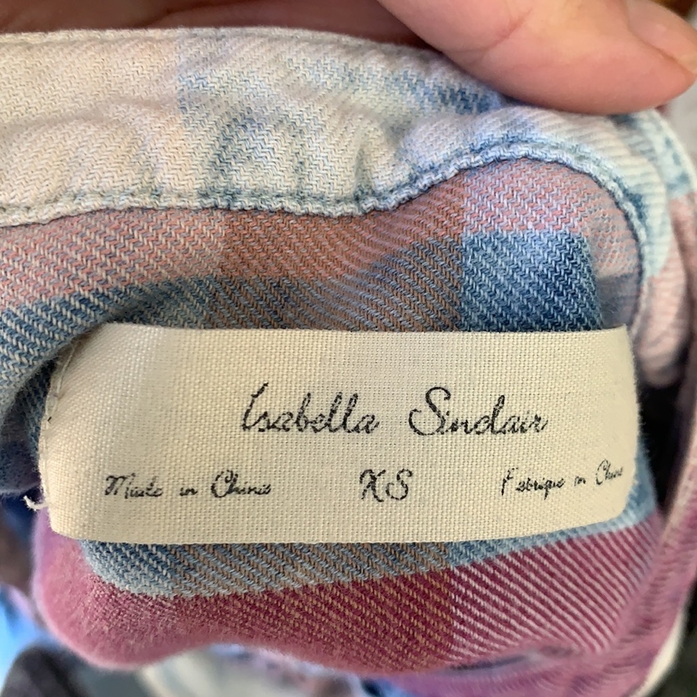 Isabella Sinclair Bleach Plaid Pullover Top - Picture 9 of 10